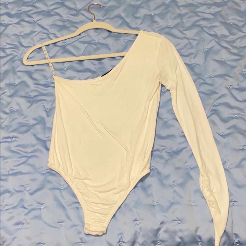 White Carli Bybel Missguided Bodysuit